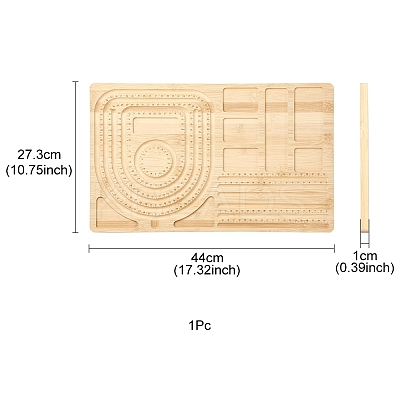 Rectangle Wood Bracelet Design Boards TOOL-YWC0003-06-1