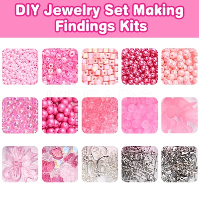 DIY Jewelry Set Making Findings Kits DIY-FS0008-56-1