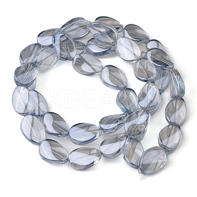 Transparent Electroplate Glass Bead Strands EGLA-C001-M-1