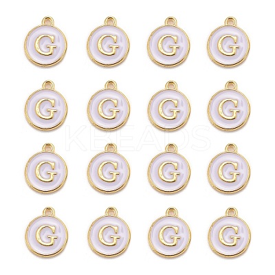 Golden Plated Alloy Charms LS-X-ENAM-S118-01G-1