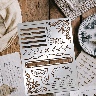 Stainless Steel Cutting Dies Stencils DIY-WH0289-024-1