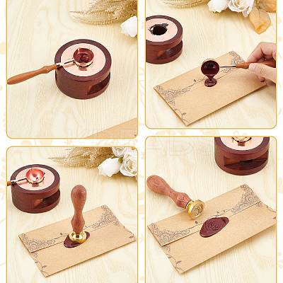 Wax Seal Stamp Set AJEW-WH0517-029-1