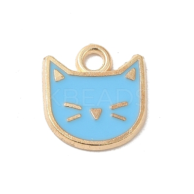 Rack Plating Alloy Enamel Charms ENAM-P254-03KCG-02-1