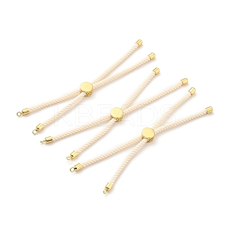 Half Finished Twisted Milan Rope Slider Bracelets FIND-G032-01G-09-1
