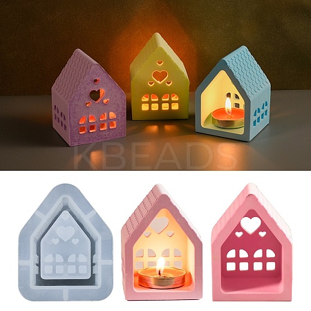 House DIY Pixel Heart Quicksand Silicone Molds X1-AJEW-U013-01A-1