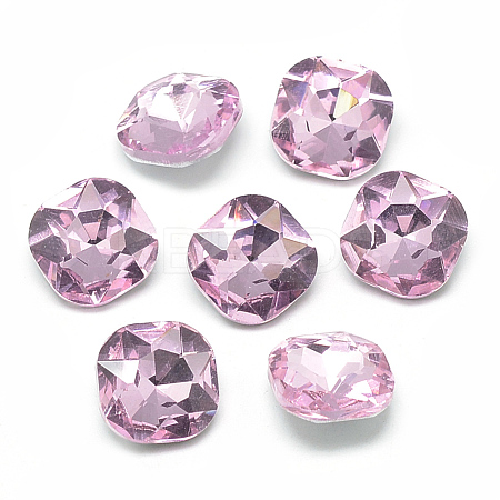 Pointed Back Glass Rhinestone Cabochons RGLA-T032-10x10mm-03-1