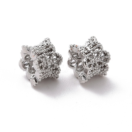 Eco-friendly Brass European Beads KK-D079-09P-1