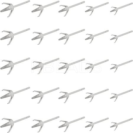 Unicraftale 100 Pcs 5 Styles 304 Stainless Steel Stud Earring Findings STAS-UN0022-10P-1