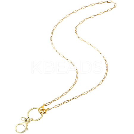 1Pc 304 Stainless Steel Paperclip Chains Pendant Decorations HJEW-SC0002-59-1