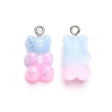 Gradient Color Opaque Resin Pendants LS-X-RESI-R433-02B-1