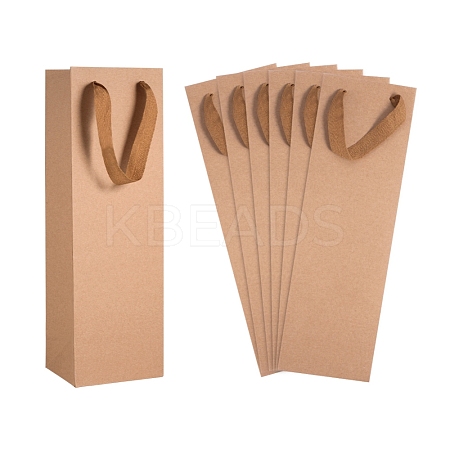 Kraft Paper Bags Liquor Bags AJEW-WH0098-21-1