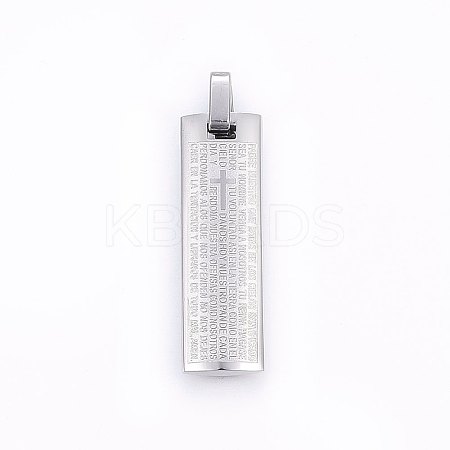 Non-Tarnish 304 Stainless Steel Pendants LS-STAS-O103-25C-1