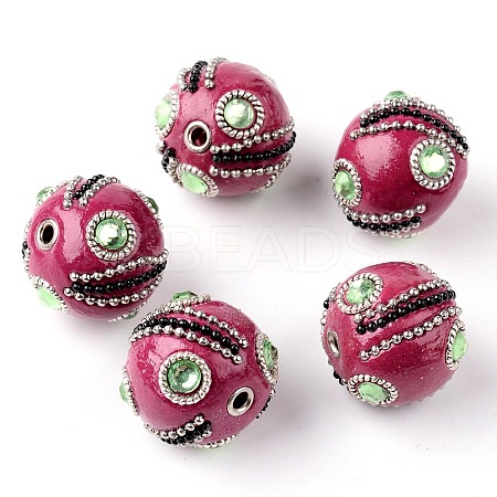 Handmade Indonesia Round Beads IPDL-I001-13AS-1