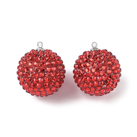 Acrylic with Resin Rhinestone Pendants LS-FIND-Z092-04-1