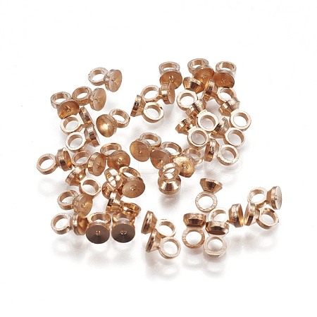 Brass Bead Cap Pendant Bails KK-F792-06LG-1