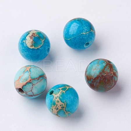 Round Natural Imperial Jasper Beads X-G-I122-10mm-10-1