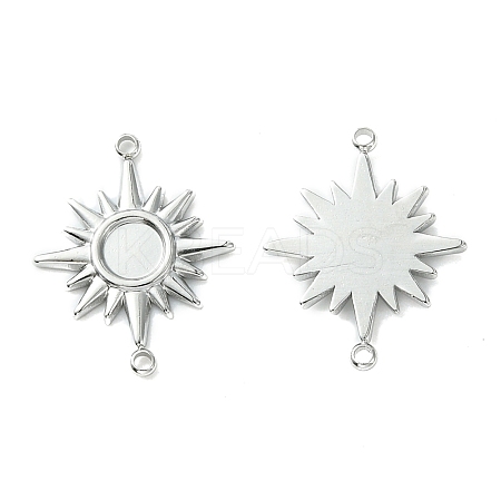 Non-Tarnish 304 Stainless Steel Cabochon Connector Settings LS-STAS-L269-066P-1