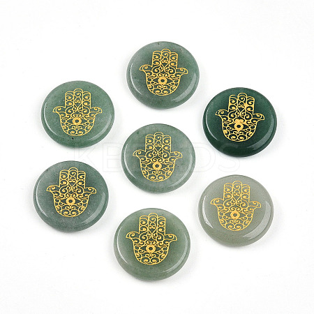 Natural Green Aventurine Cabochons G-N345-06D-1