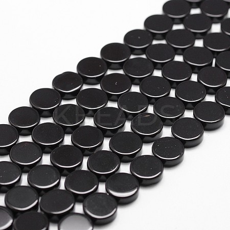 Natural Black Onyx Beads Strands G-P161-34-14x4mm-1