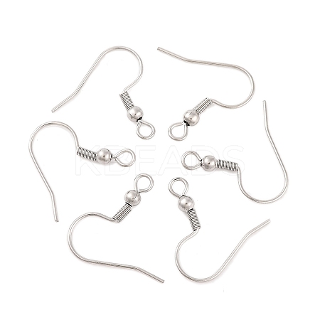 Tarnish Resistant Earrings Findings Original Color 304 Stainless Steel Earring Hooks X-STAS-H011-1