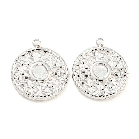 Non-Tarnish 304 Stainless Steel Pendant Cabochon Settings STAS-P333-02P-1
