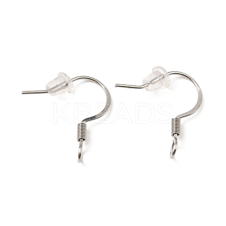 Tarnish Resistant 316 Surgical Stainless Steel French Hooks with Coil STAS-E163-58P-1