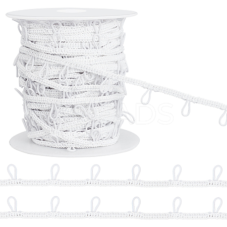 22.5M Nylon Braided Trim with Elastic Button Loops OCOR-BC0006-77-1