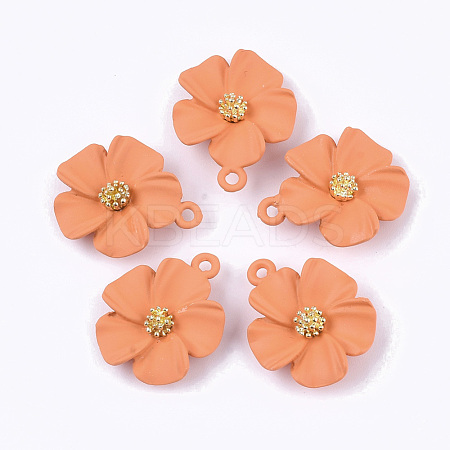 Spray Painted Alloy Pendants X-PALLOY-N0147-03B-1