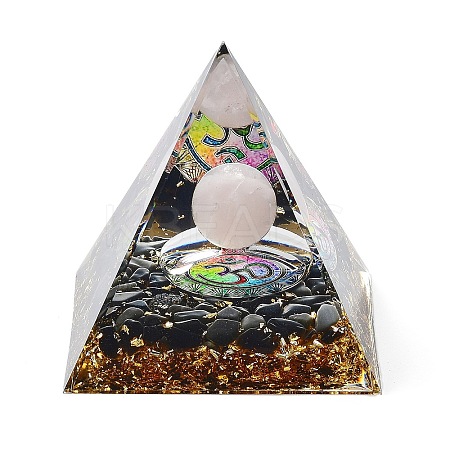 Orgonite Pyramid Resin Energy Generators DJEW-D013-01H-1