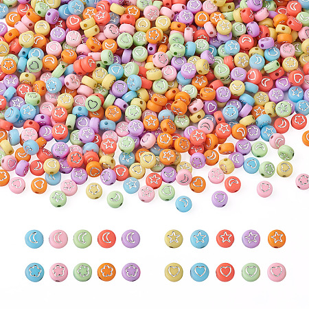 Opaque Acrylic Beads MACR-CW0001-06-1