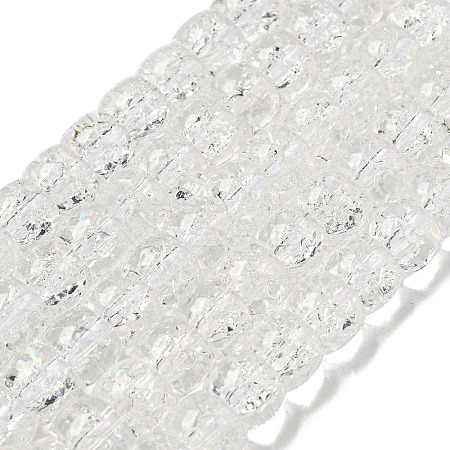 Transparent Spray Painting Crackle Glass Beads Strands GLAA-NH0001-05K-1