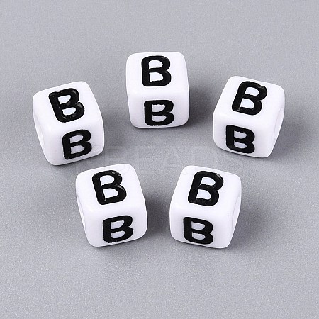 Opaque Acrylic Beads SACR-N020-04A-B-1
