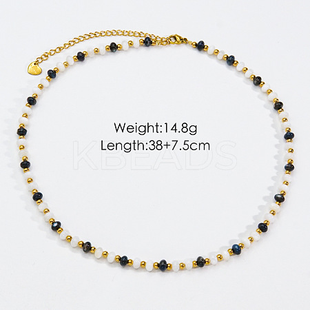 Handmade Natual Pearl & Stone & Shell Beaded Necklaces XL1709-9-1