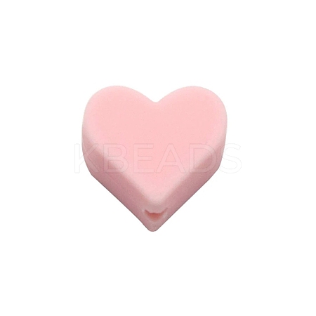 Heart Food Grade Eco-Friendly Silicone Beads LS-SIL-WH0013-56U-1