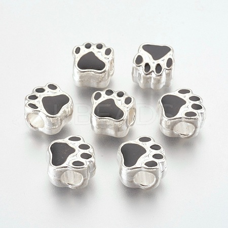 Alloy Enamel European Beads ENAM-J061-12S-1