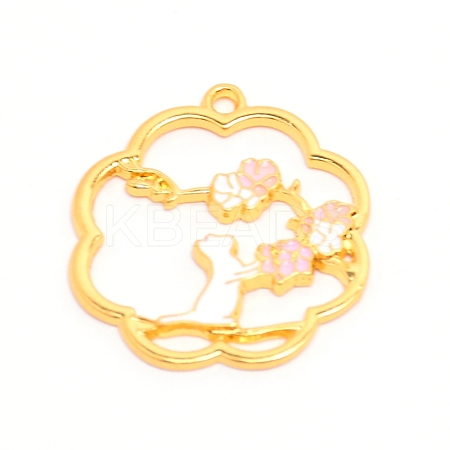 Alloy Enamel Pendants ENAM-WH0047-69G-RS-1