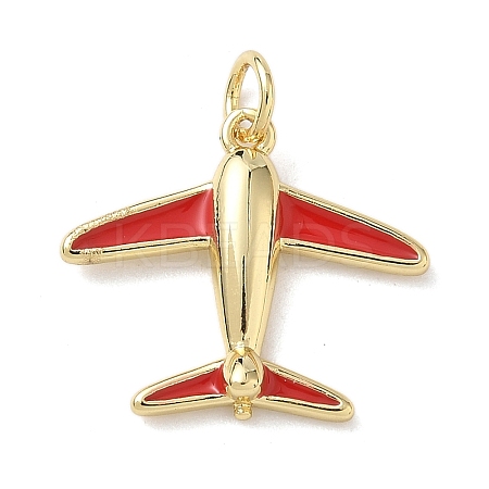 Brass Enamel Pendants KK-B155-10G-03-1