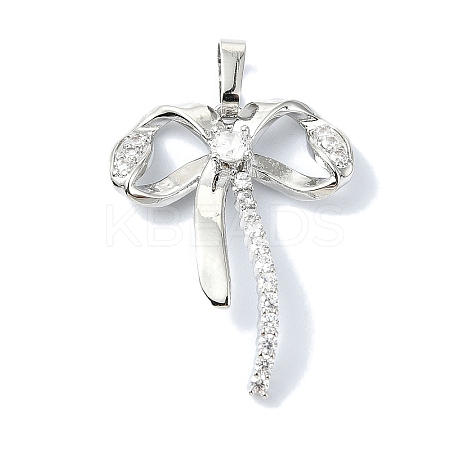 Rack Plating Brass Pave Cubic Zirconia Pendants KK-M282-29P-1