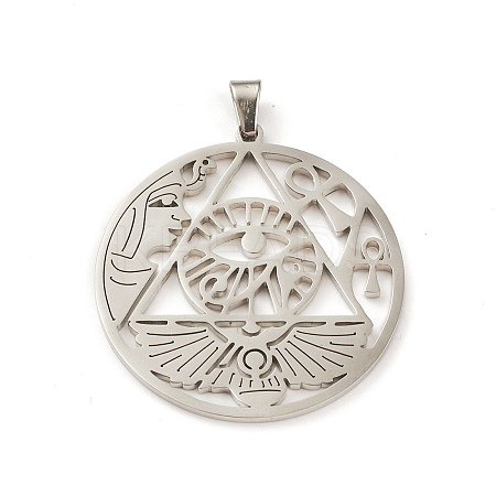 Non-Tarnish 304 Stainless Steel Hollow Pendants LS-STAS-P321-02P-1