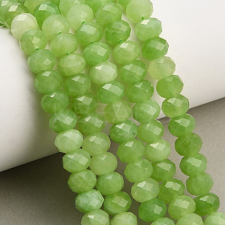 Faceted Dyed Natural White Jade Beads Strands GG-CBAE966-01A-V-1