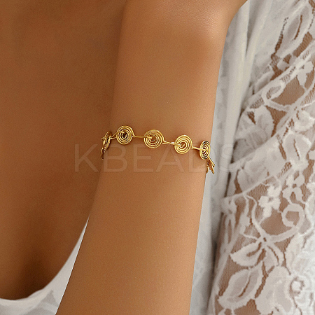 Vintage 201 Stainless Steel Vortex Link Bracelets for Women FT2658-1