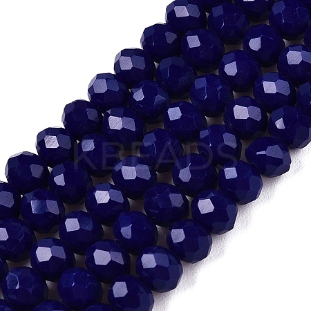 Opaque Solid Color Imitation Jade Glass Beads Strands LS-EGLA-A044-P4mm-D07-1