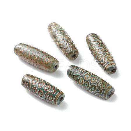 Tibetan Style dZi Beads TDZI-E004-20-1