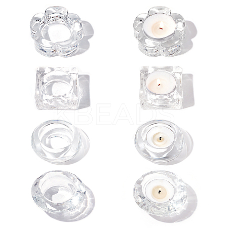 8Pcs 4 Style Glass Dappen Dish/Lid Bowl Cup Crystal Dish MRMJ-GA0001-15-1