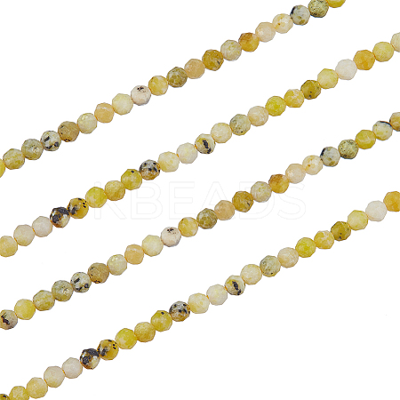2 Strands Natural Lemon Turquoise(Jasper) Beads Strands G-NB0003-13-1