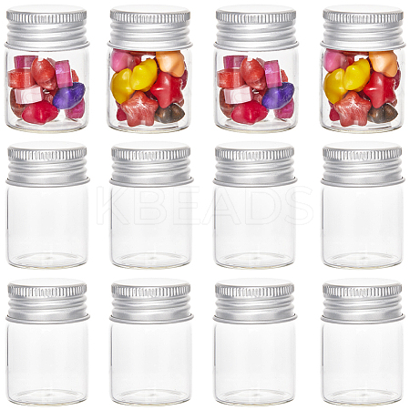 30Pcs Clear Glass Bottles Bead Containers CON-SC0001-11S-01-1