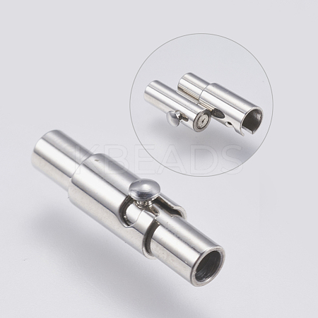 Tarnish Resistant 304 Stainless Steel Magnetic Clasps STAS-O114-009P-1