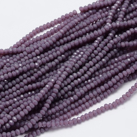 Faceted Rondelle Glass Beads Strands X-GLAA-M028-2mm-A02-1