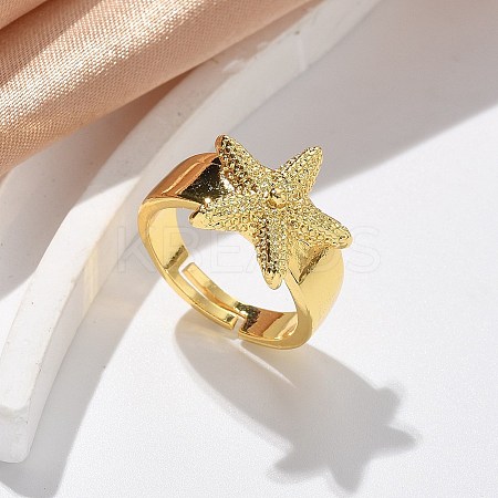 Brass Cuff Rings for Women RJEW-U041-20G-1