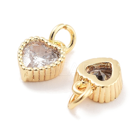 Brass with Cubic Zirconia Pendants KK-P271-42G-B-1